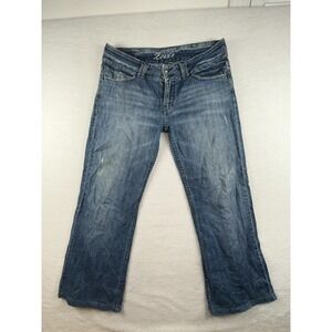 Vintage Levi's 649 Jeans Womens Blue Logo Cotton Stretch Low Rise Wide Leg Sz.14